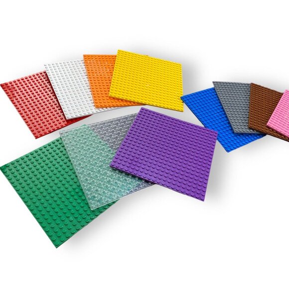 Lego Baseplates Lot Of 11 20x20 Pegs 6.5” Multicolor - Picture 2 of 3